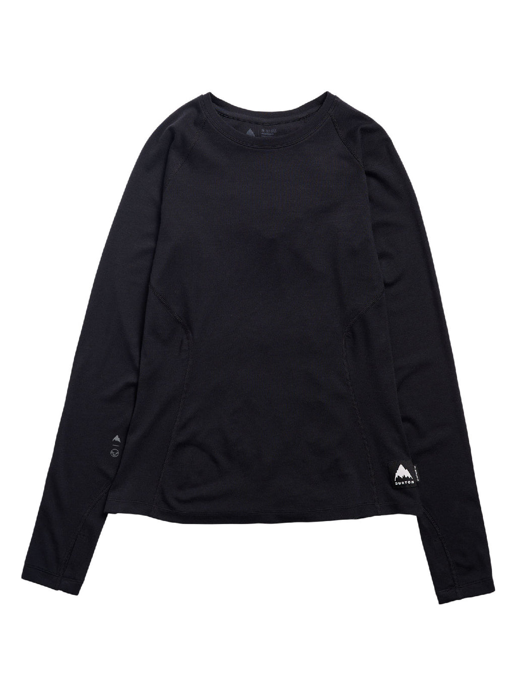 Women's Burton Merino Blend Midweight Base Layer Crew - True Black - Burton Crew Neck Base