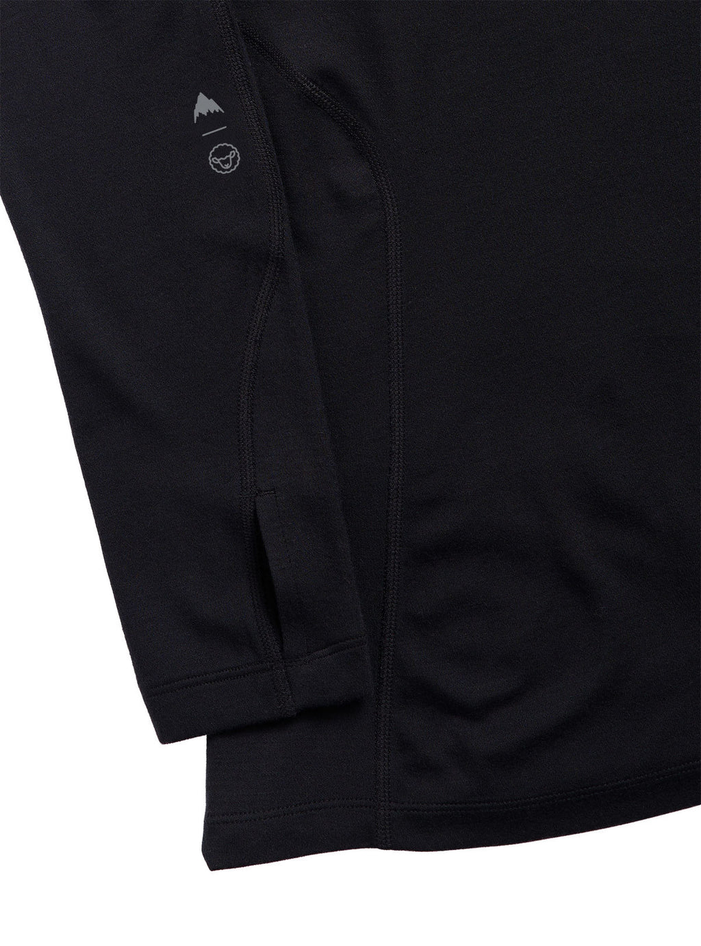 Women's Burton Merino Blend Midweight Base Layer Crew - True Black - Burton Crew Neck Base - alternate view 2