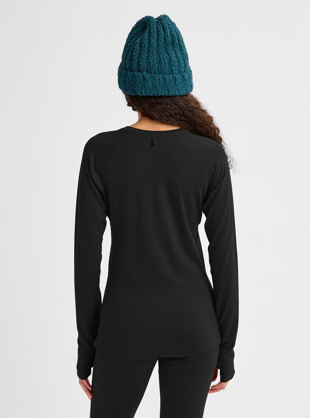 Women's Burton Merino Blend Midweight Base Layer Crew - True Black - Burton Crew Neck Base - alternate view 5