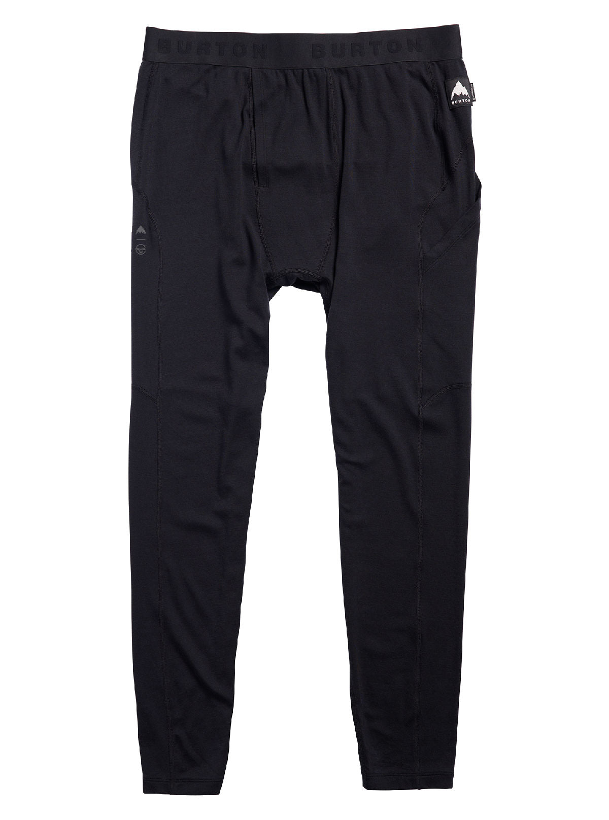 Men's Burton Merino Blend Midweight Base Layer Pants - True Black - Burton Pants Base