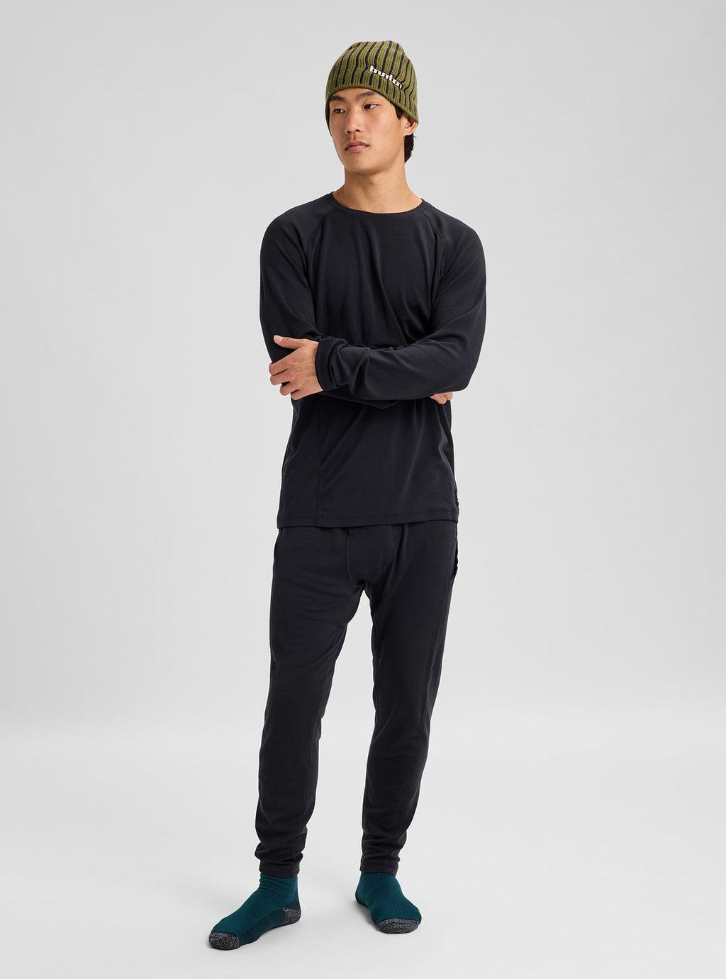 Men's Burton Merino Blend Midweight Base Layer Pants - True Black - Burton Pants Base - alternate view 3