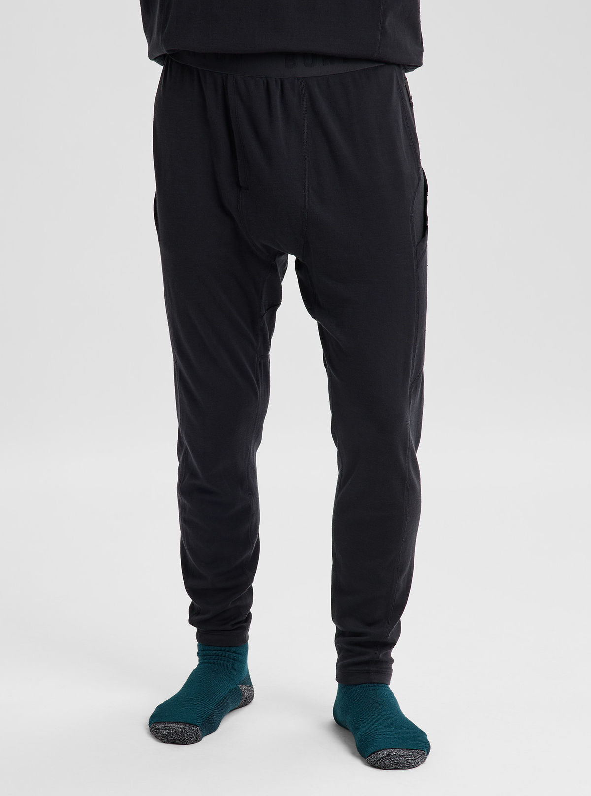 Men's Burton Merino Blend Midweight Base Layer Pants - True Black - Burton Pants Base - alternate view 4