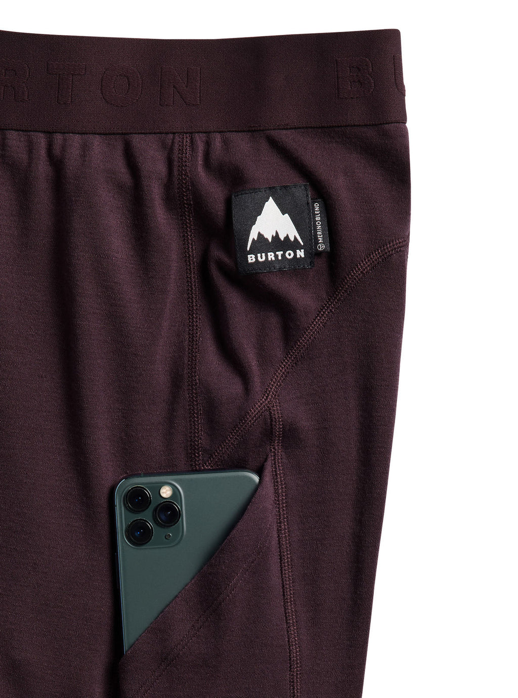 Men's Burton Merino Blend Midweight Base Layer Pants - Bear Hug Brown - Burton Pants Base - alternate view 2