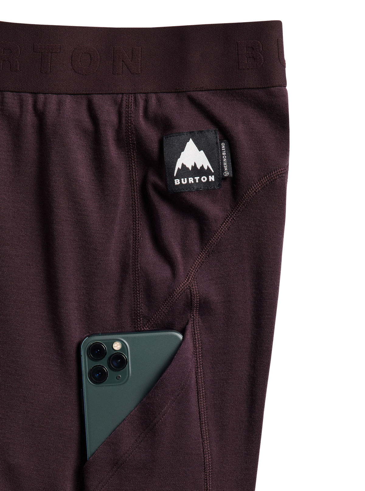 Men's Burton Merino Blend Midweight Base Layer Pants - Bear Hug Brown - Burton Pants Base - alternate view 2