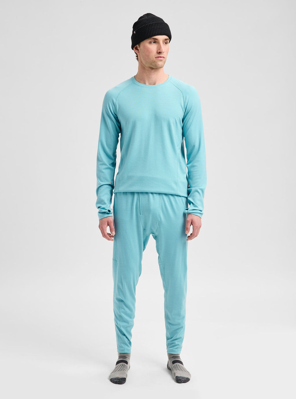 Men's Burton Merino Blend Midweight Base Layer Pants - Mineral Blue - Burton Pants Base - alternate view 3