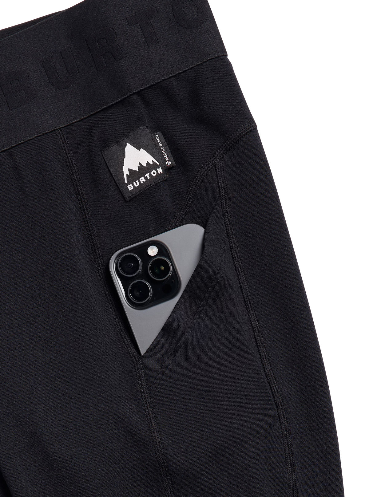 Women's Burton Merino Blend Midweight Base Layer Pants - True Black - Burton Pants Base - alternate view 2