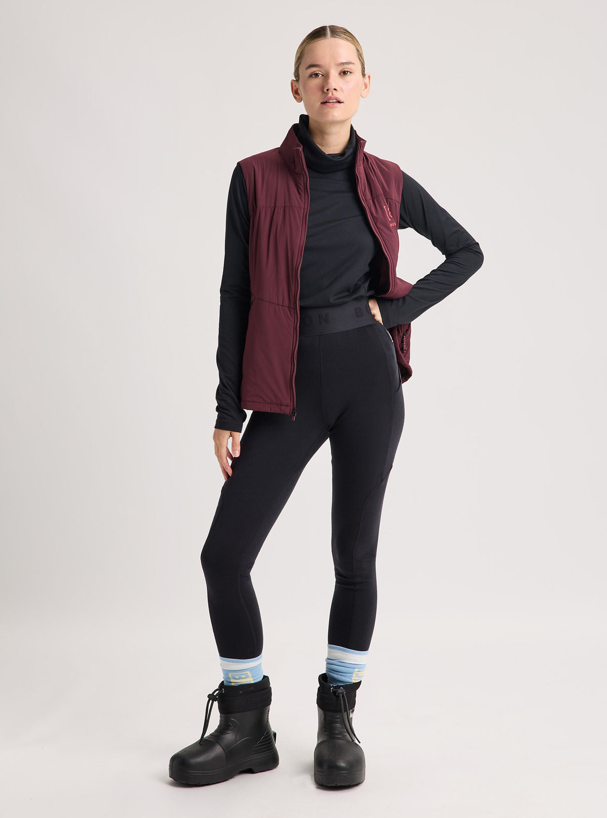 Women's Burton Merino Blend Midweight Base Layer Pants - True Black - Burton Pants Base - alternate view 3