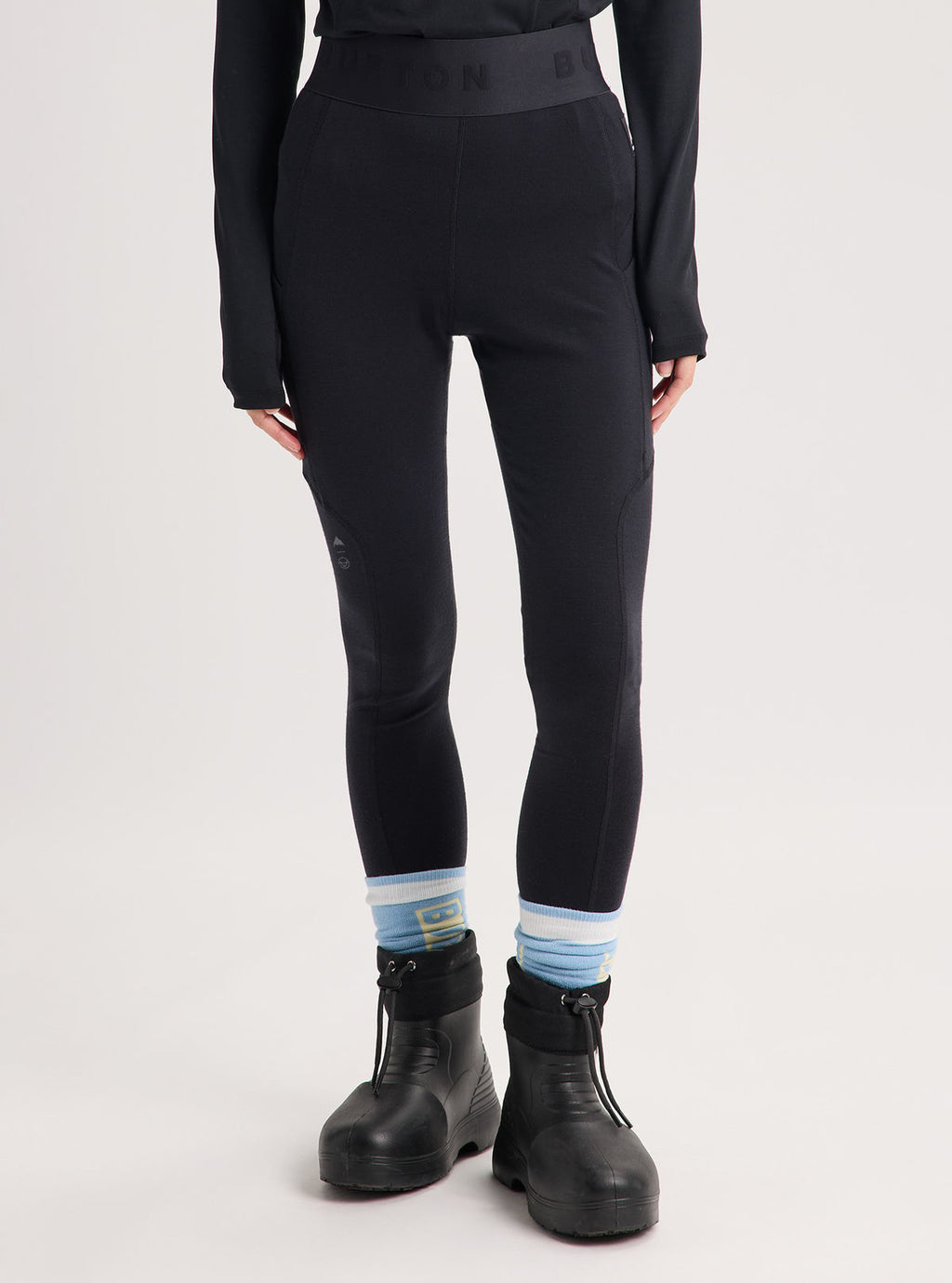Women's Burton Merino Blend Midweight Base Layer Pants - True Black - Burton Pants Base - alternate view 4