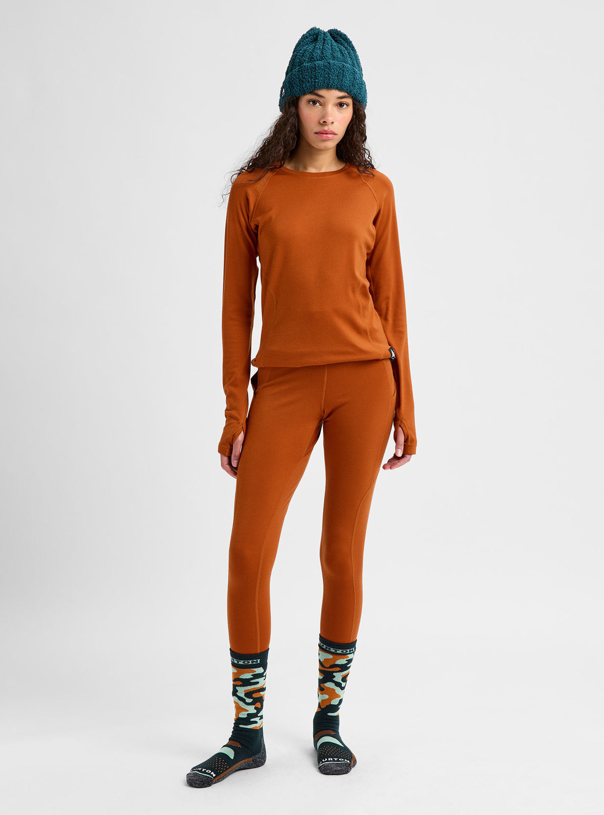 Women's Burton Merino Blend Midweight Base Layer Pants - Spiced Chai - Burton Pants Base - alternate view 3
