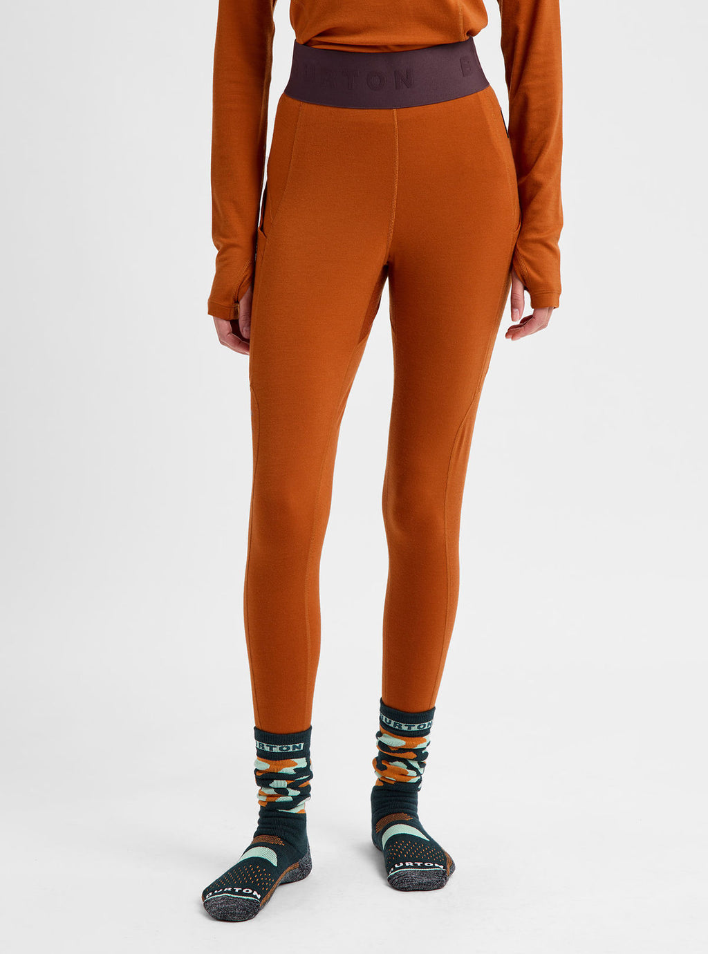 Women's Burton Merino Blend Midweight Base Layer Pants - Spiced Chai - Burton Pants Base - alternate view 4