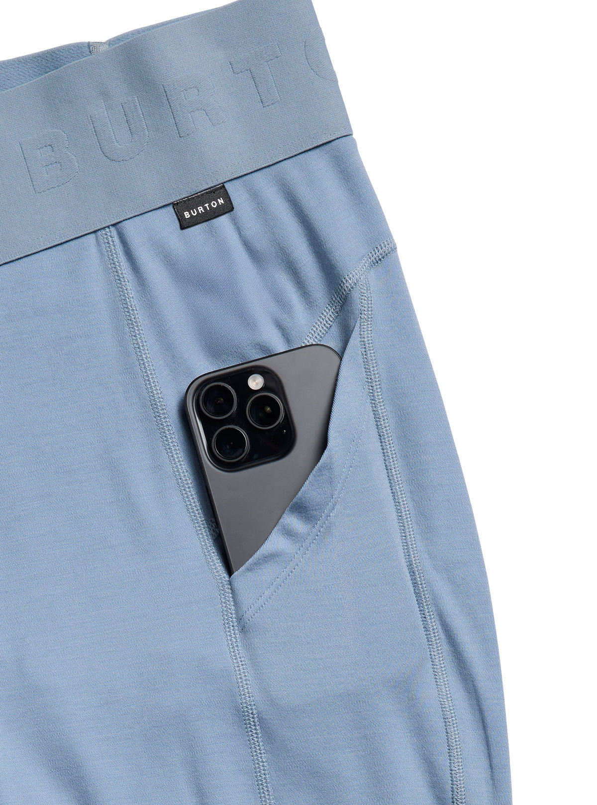 Women's Burton Merino Blend Midweight Base Layer Pants - Airstream Blue - Burton Pants Base - alternate view 2