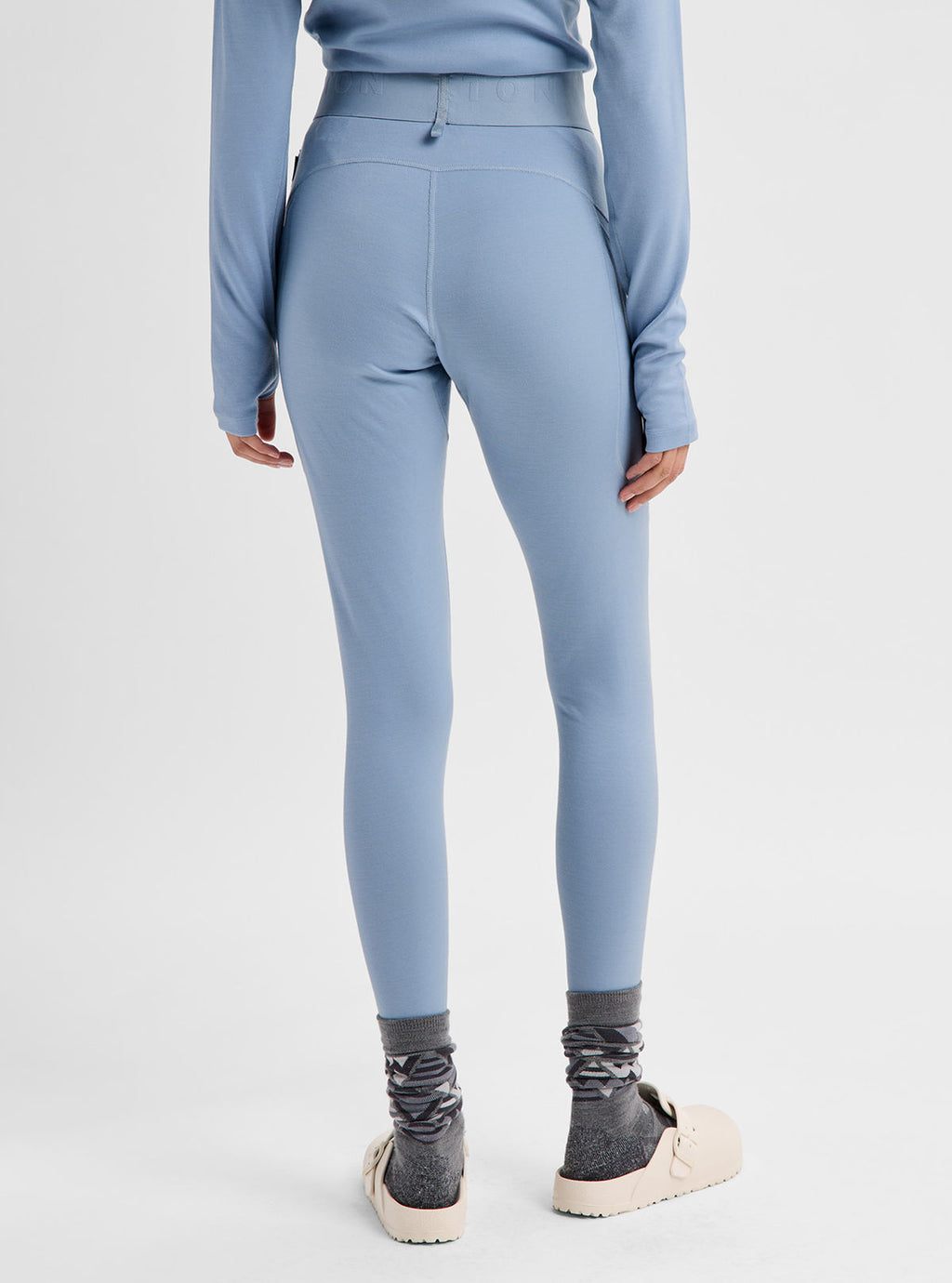 Women's Burton Merino Blend Midweight Base Layer Pants - Airstream Blue - Burton Pants Base - alternate view 5