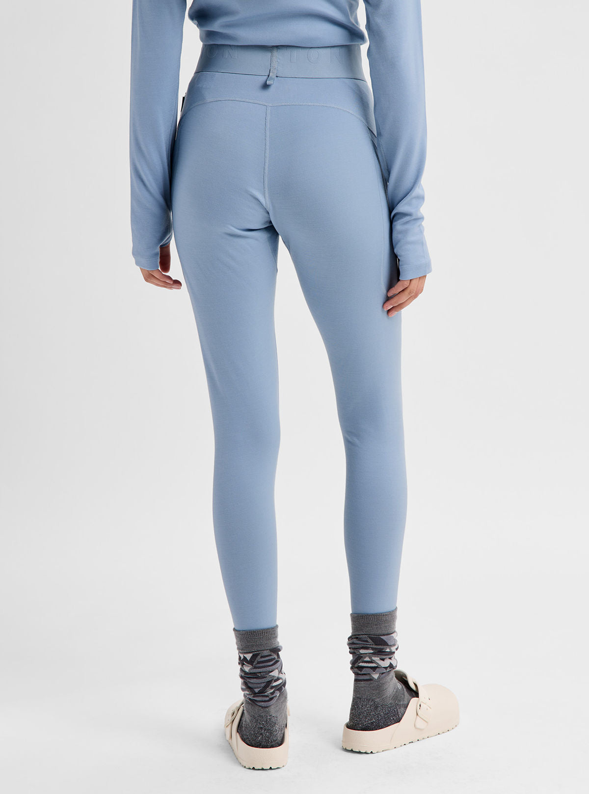 Women's Burton Merino Blend Midweight Base Layer Pants - Airstream Blue - Burton Pants Base - alternate view 5