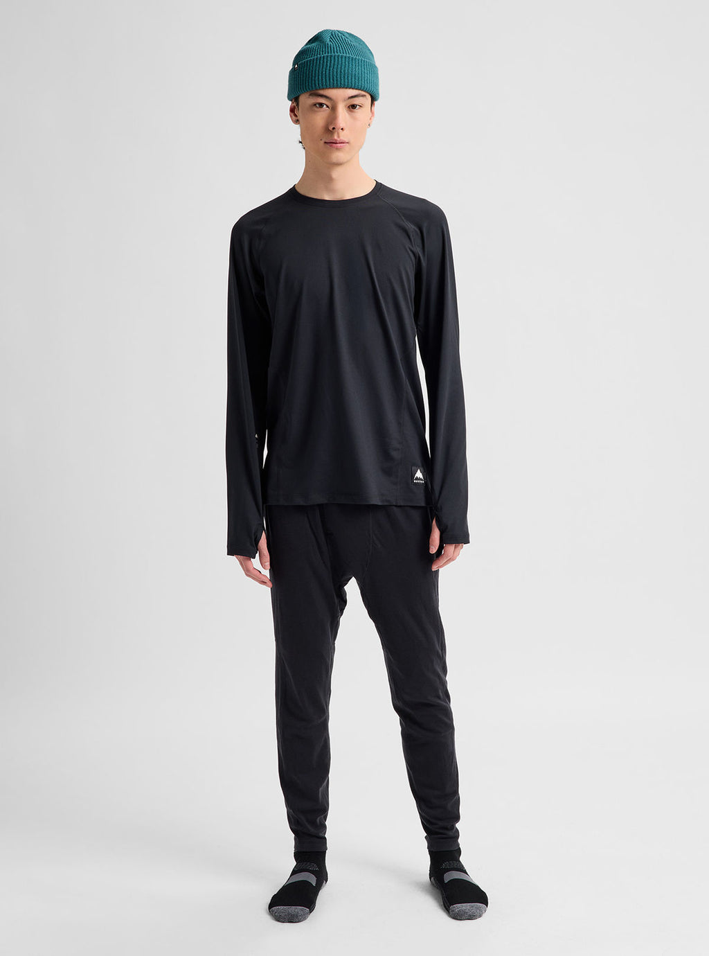 Men's Burton Synthetic Midweight Base Layer Crew - True Black - Burton Crew Neck Base - alternate view 3