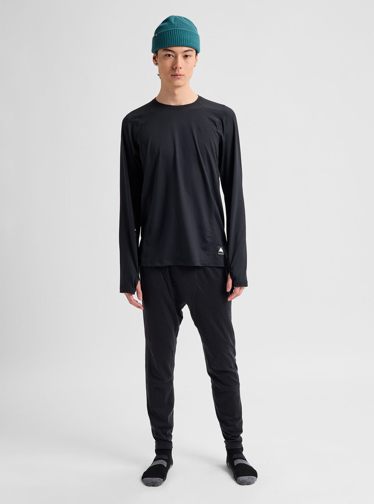Men's Burton Synthetic Midweight Base Layer Crew - True Black - Burton Crew Neck Base - alternate view 3