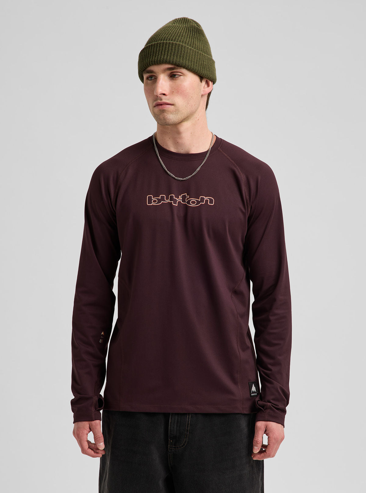 Men's Burton Synthetic Midweight Base Layer Crew - Bear Hug Brown - Burton Crew Neck Base - alternate view 4