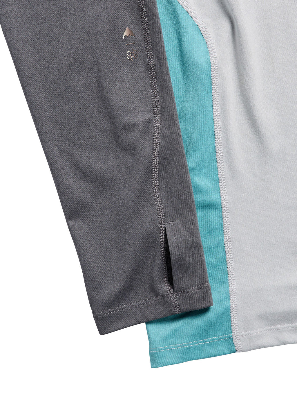 Men's Burton Synthetic Midweight Base Layer Crew - Gray Cloud/Gotham Gray/Mineral Blue - Burton Crew Neck Base - alternate view 2