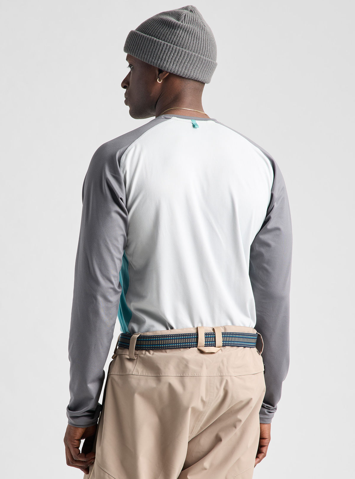 Men's Burton Synthetic Midweight Base Layer Crew - Gray Cloud/Gotham Gray/Mineral Blue - Burton Crew Neck Base - alternate view 5