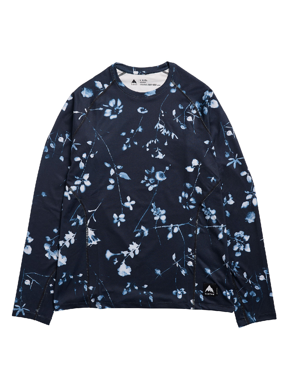 Men's Burton Synthetic Midweight Base Layer Crew - Cyanotype Floral - Burton Crew Neck Base