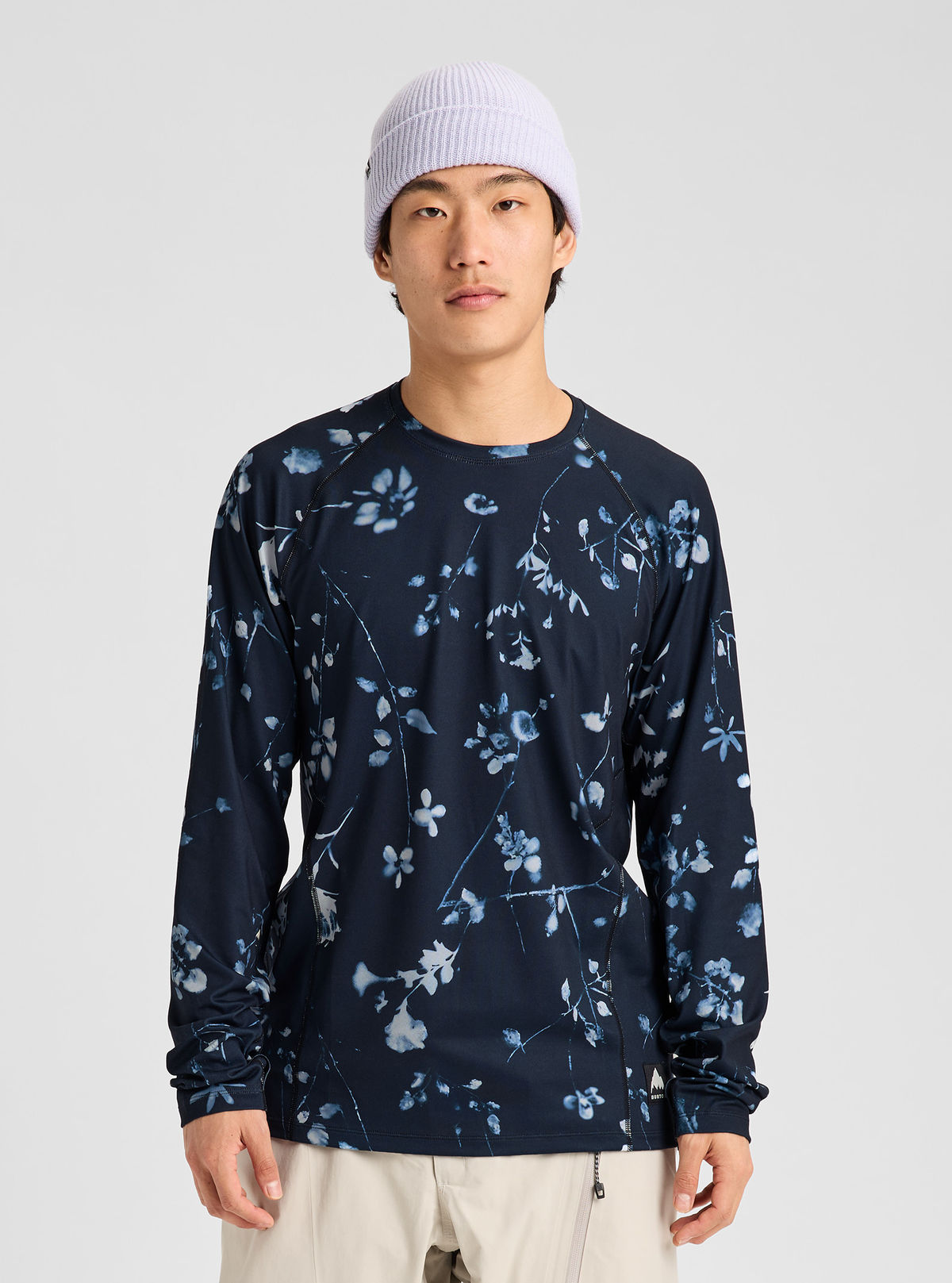 Men's Burton Synthetic Midweight Base Layer Crew - Cyanotype Floral - Burton Crew Neck Base - alternate view 4