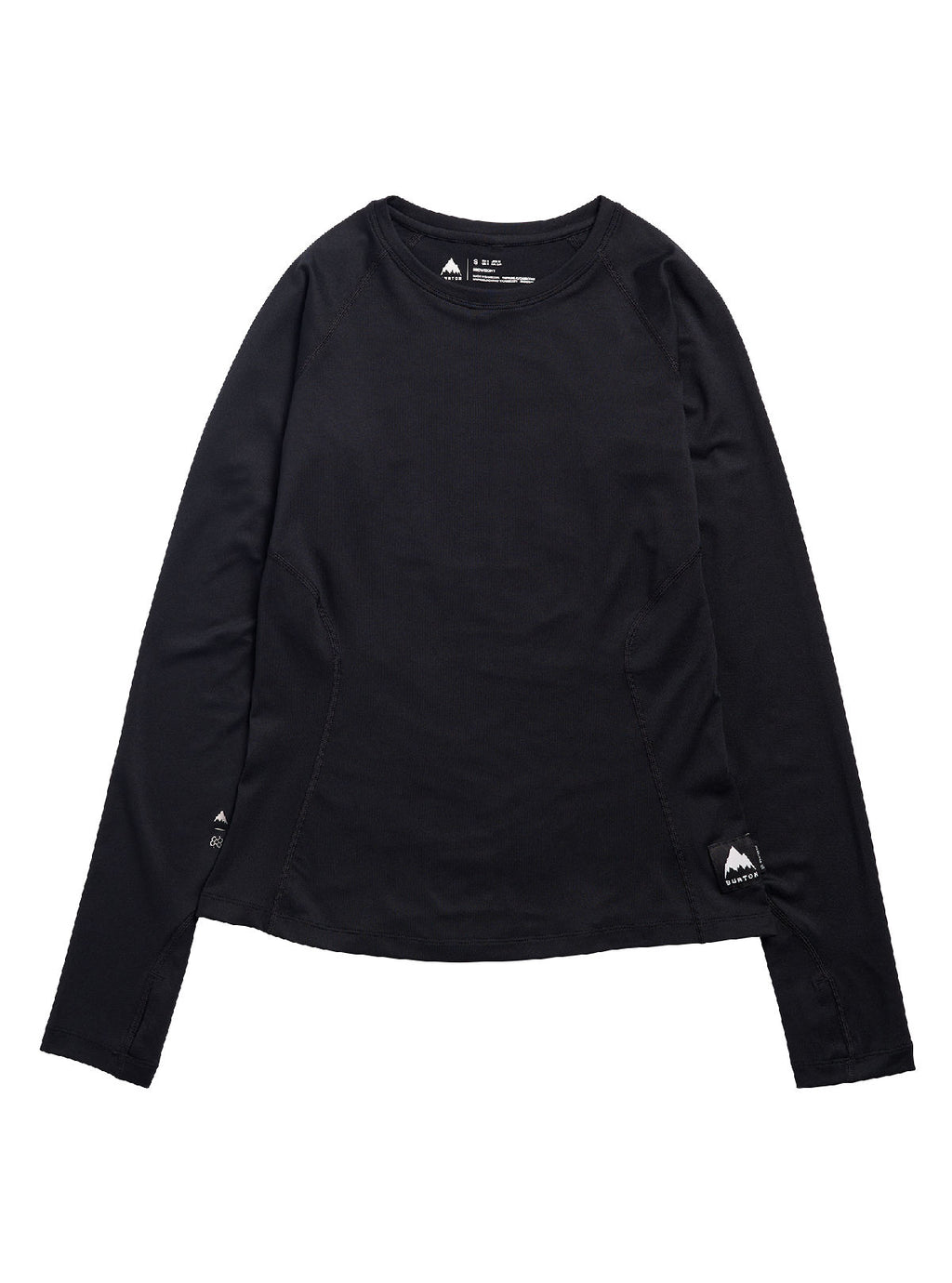 Women's Burton Synthetic Midweight Base Layer Crew - True Black - Burton Crew Neck Base