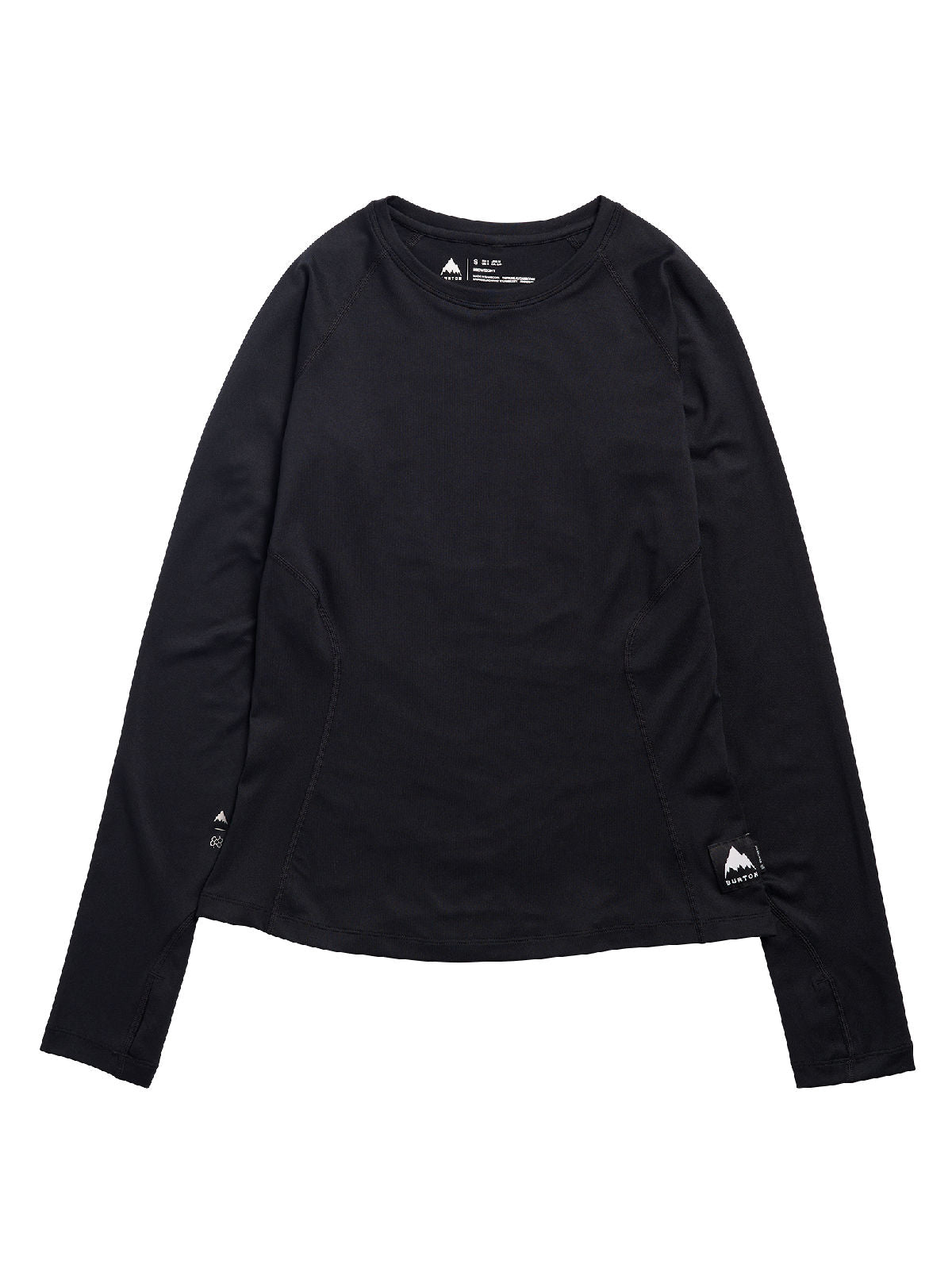 Women's Burton Synthetic Midweight Base Layer Crew - True Black - Burton Crew Neck Base