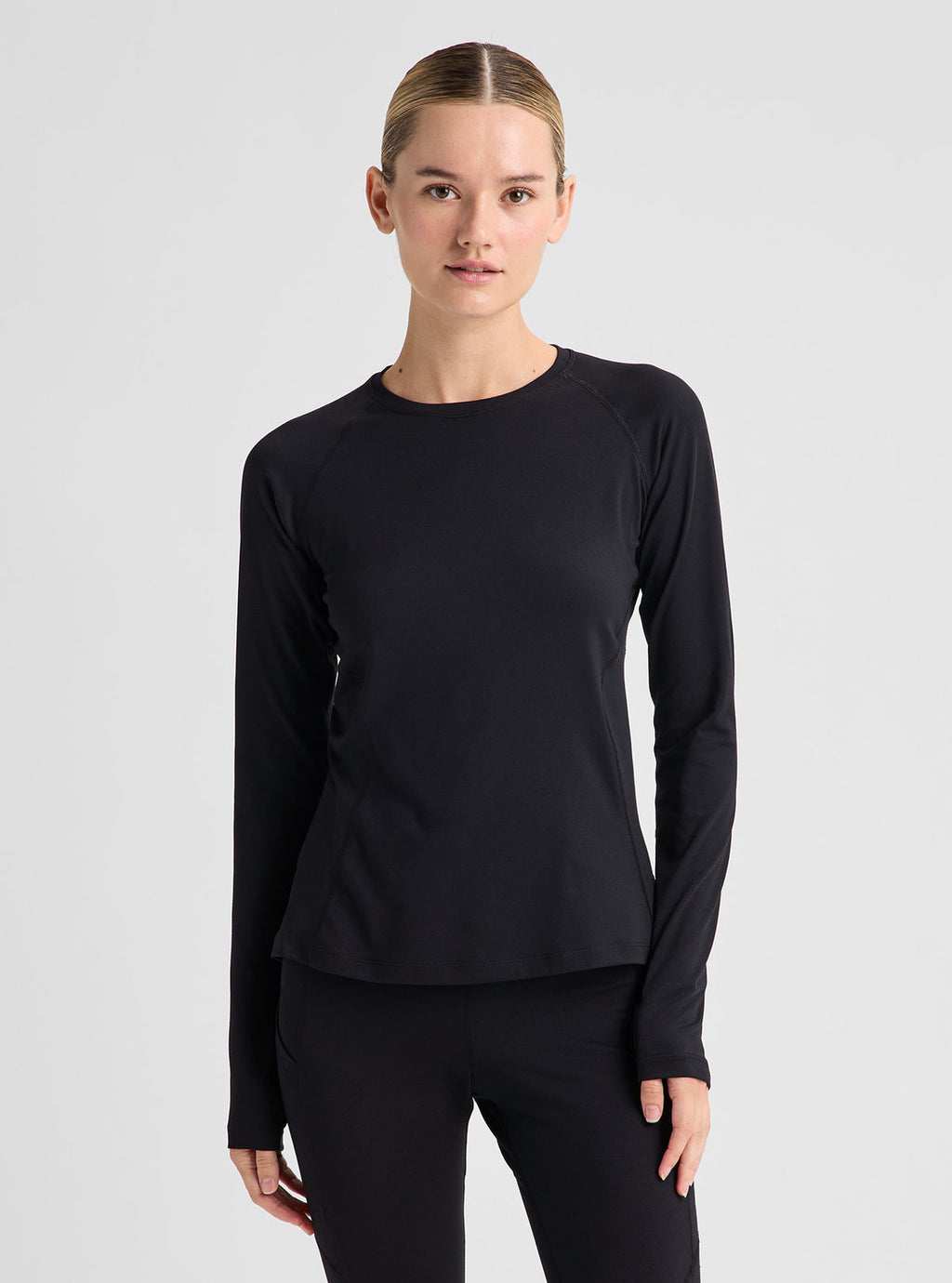 Women's Burton Synthetic Midweight Base Layer Crew - True Black - Burton Crew Neck Base - alternate view 4