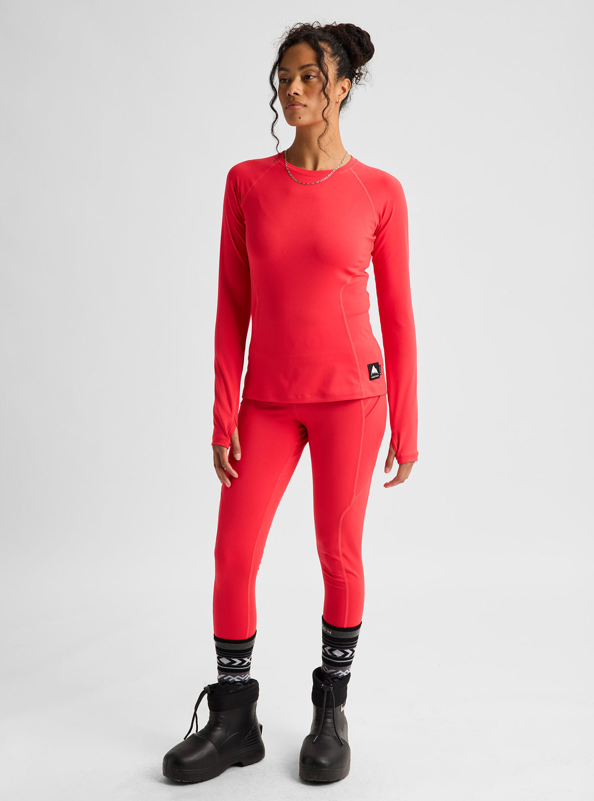 Women's Burton Synthetic Midweight Base Layer Crew - Hot Tamale - Burton Crew Neck Base - alternate view 3