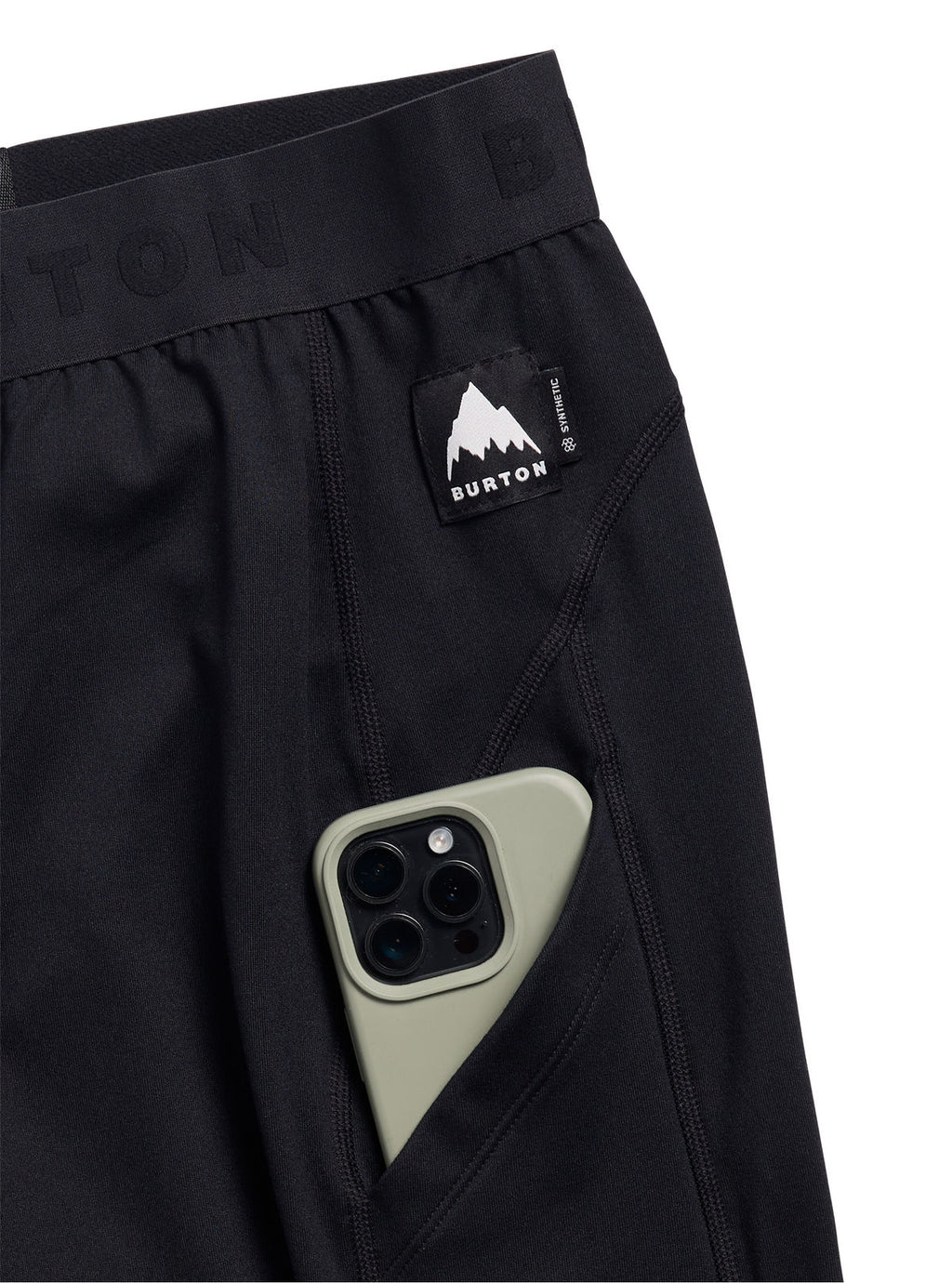 Men's Burton Synthetic Midweight Base Layer Pants - True Black - Burton Pants Base - alternate view 2