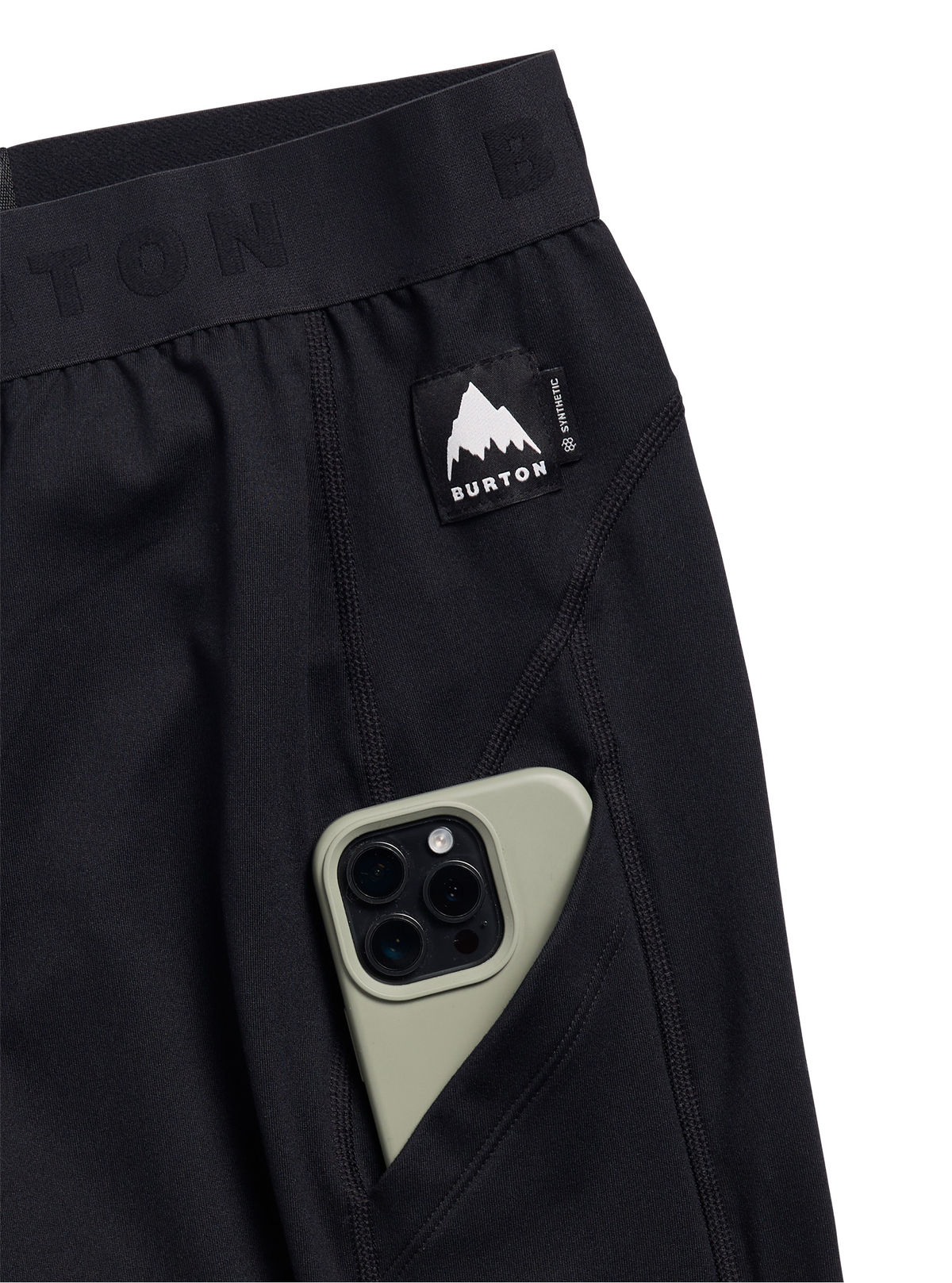 Men's Burton Synthetic Midweight Base Layer Pants - True Black - Burton Pants Base - alternate view 2