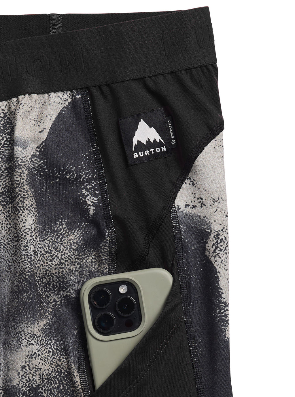 Men's Burton Synthetic Midweight Base Layer Pants - Desert Rock/True Black - Burton Pants Base - alternate view 2