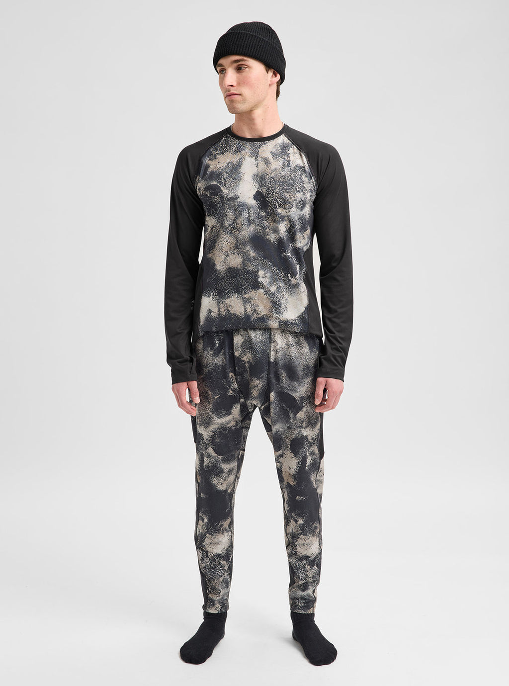 Men's Burton Synthetic Midweight Base Layer Pants - Desert Rock/True Black - Burton Pants Base - alternate view 3