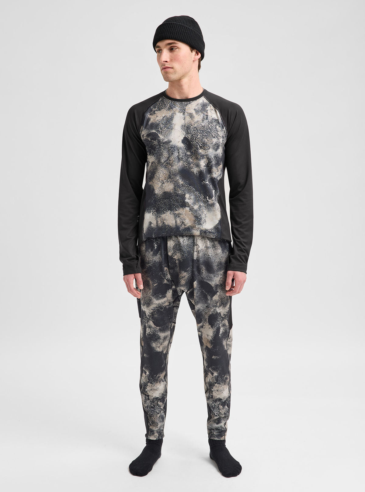 Men's Burton Synthetic Midweight Base Layer Pants - Desert Rock/True Black - Burton Pants Base - alternate view 3