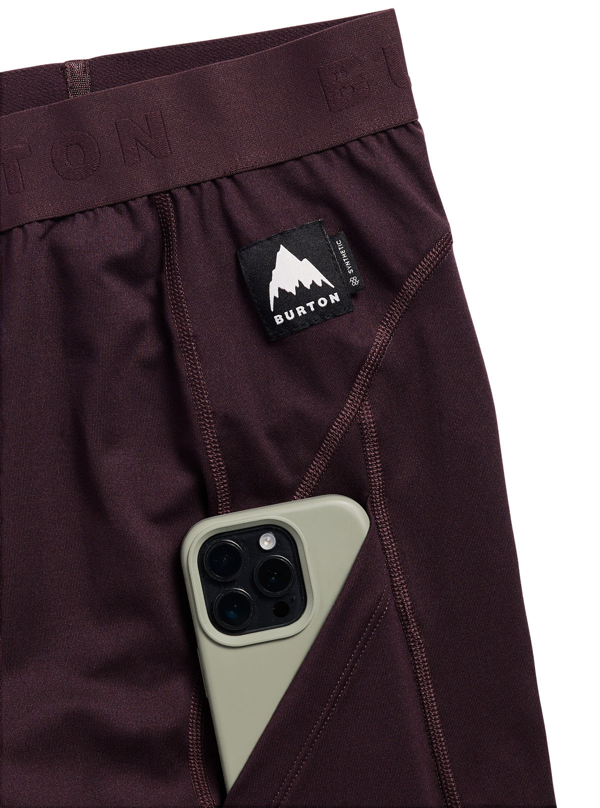 Men's Burton Synthetic Midweight Base Layer Pants - Bear Hug Brown - Burton Pants Base - alternate view 2
