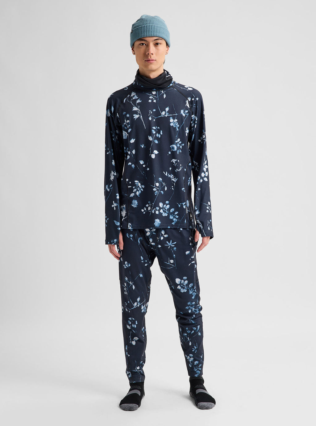 Men's Burton Synthetic Midweight Base Layer Pants - Cyanotype Floral - Burton Pants Base - alternate view 3