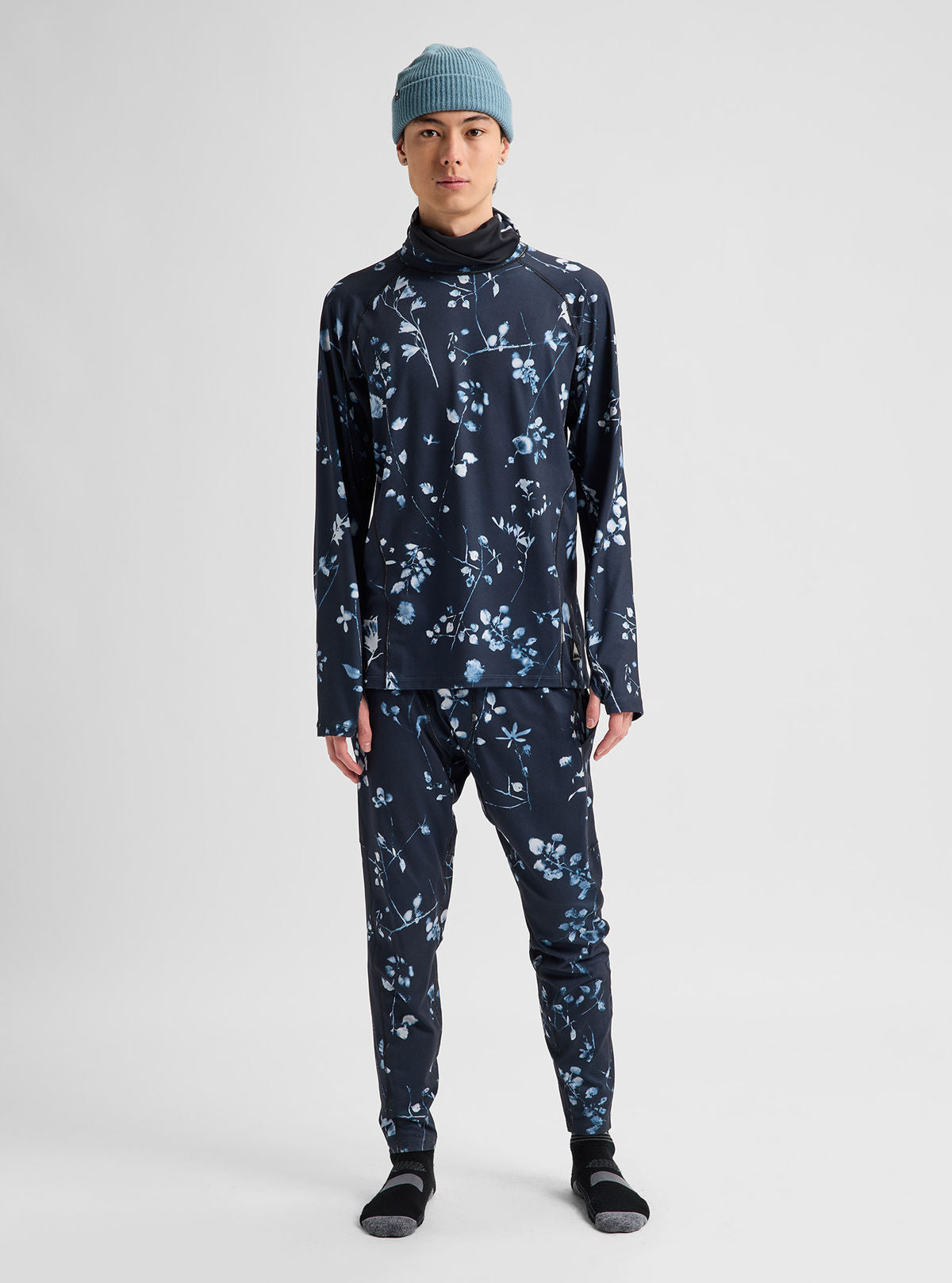 Men's Burton Synthetic Midweight Base Layer Pants - Cyanotype Floral - Burton Pants Base - alternate view 3