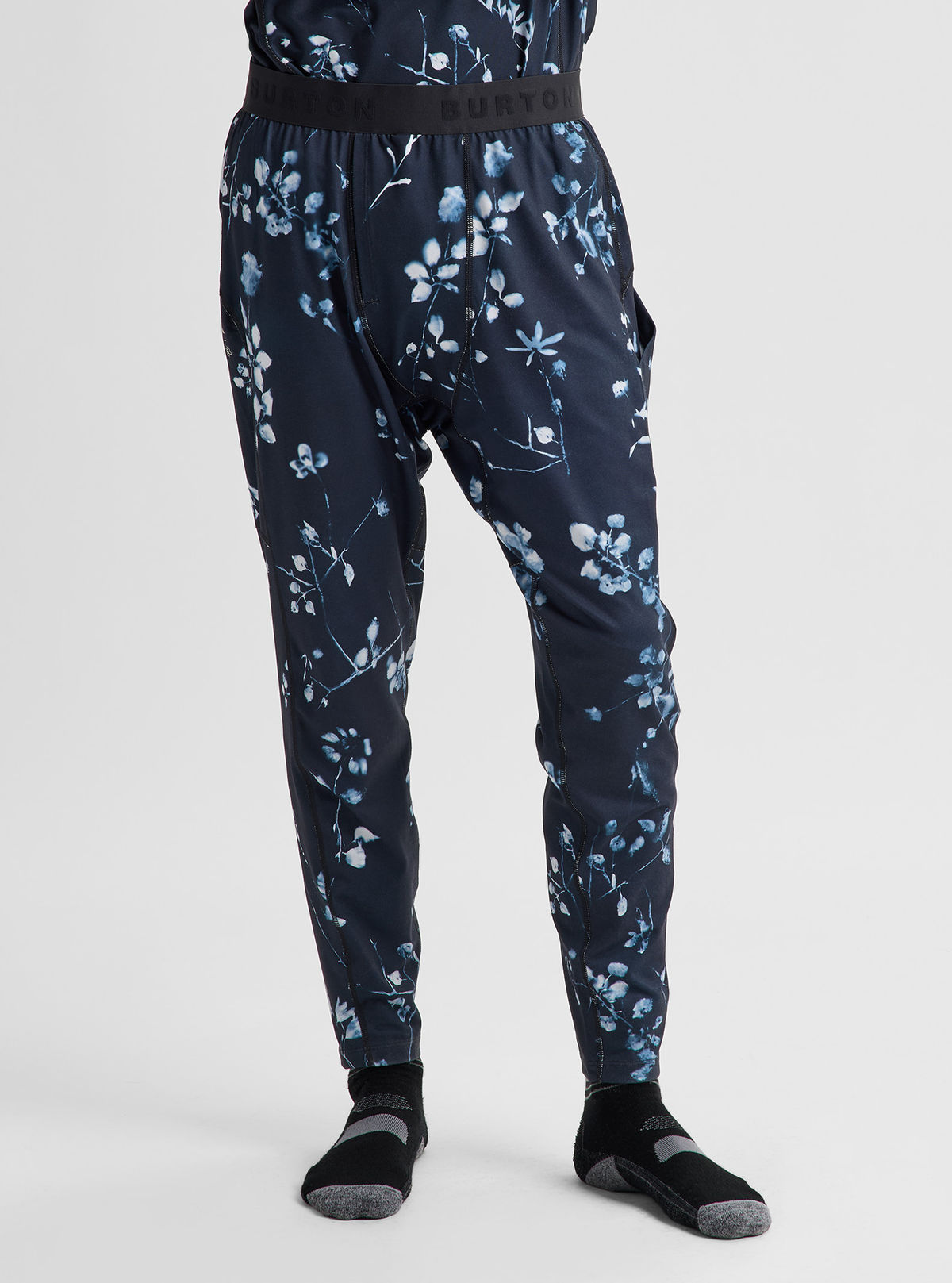 Men's Burton Synthetic Midweight Base Layer Pants - Cyanotype Floral - Burton Pants Base - alternate view 4
