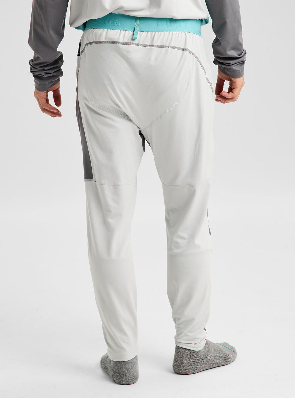 Men's Burton Synthetic Midweight Base Layer Pants - Gotham Gray/Gray Cloud - Burton Pants Base - alternate view 4
