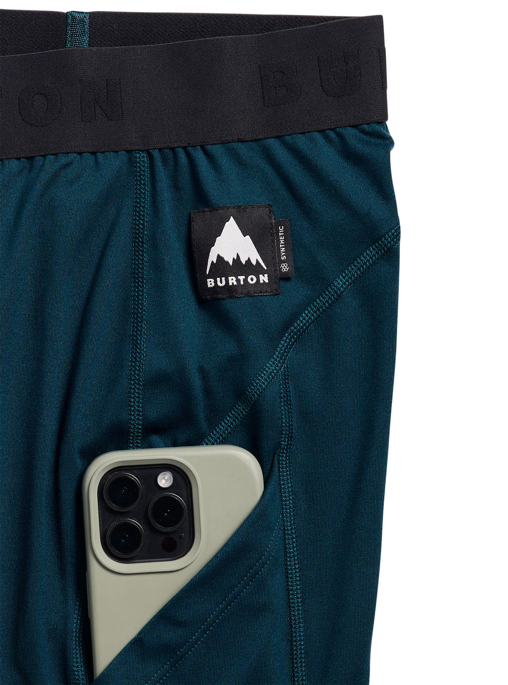 Men's Burton Synthetic Midweight Base Layer Pants - Atlantic Teal - Burton Pants Base - alternate view 2