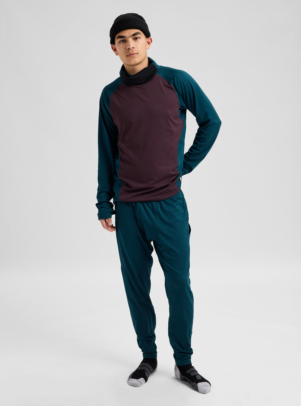 Men's Burton Synthetic Midweight Base Layer Pants - Atlantic Teal - Burton Pants Base - alternate view 3