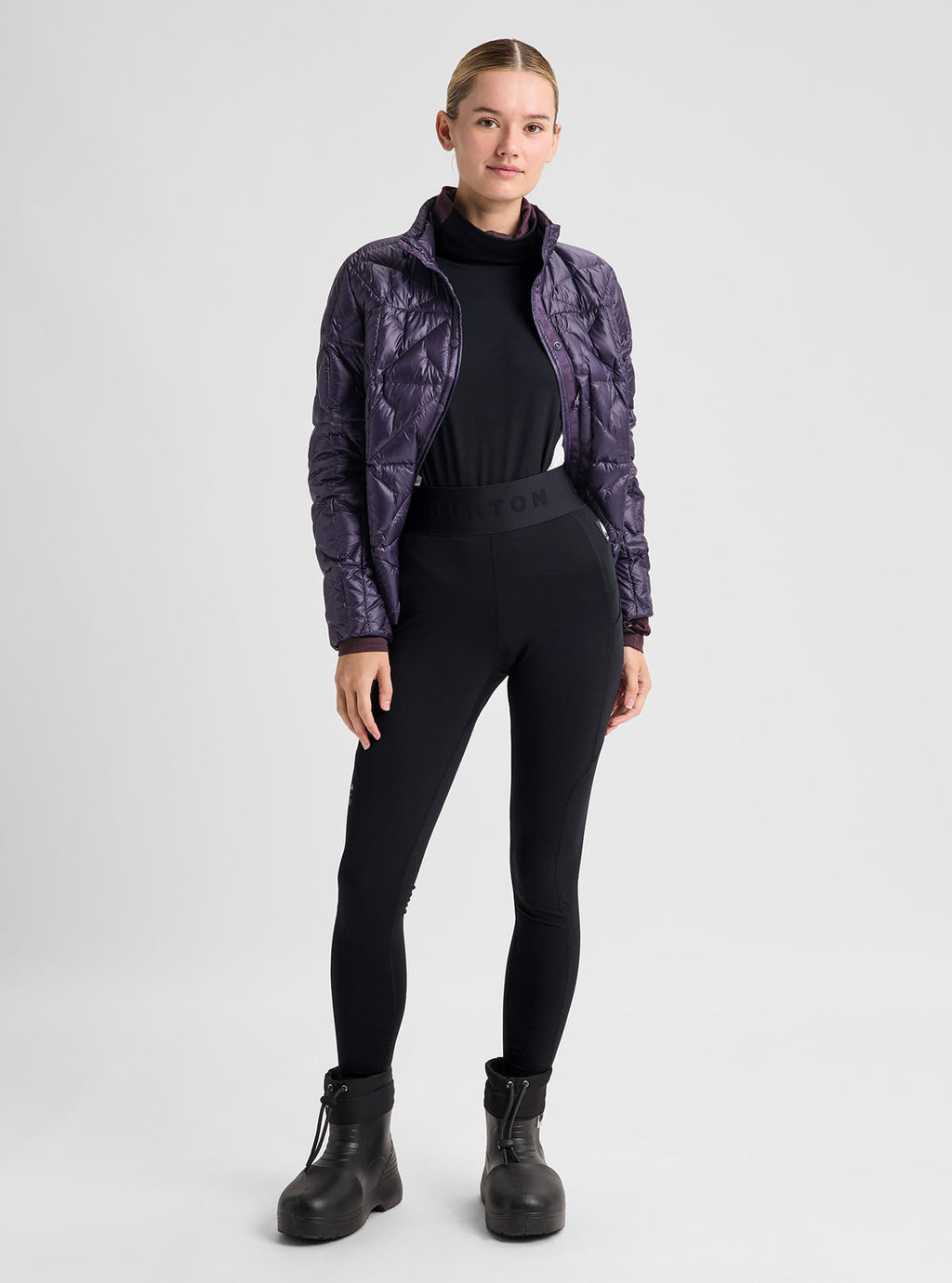 Women's Burton Synthetic Midweight Base Layer Pants - True Black - Burton Pants Base - alternate view 3