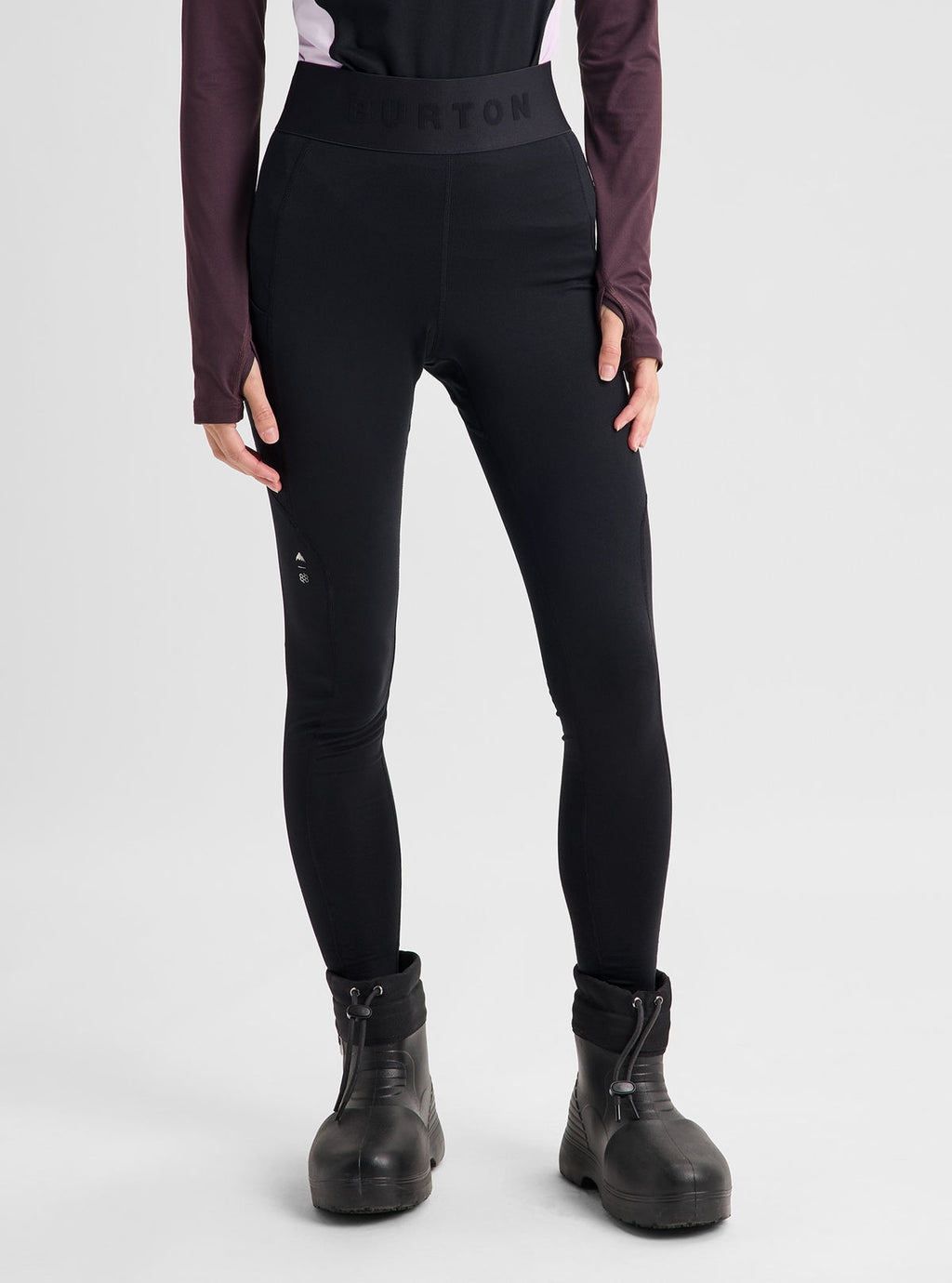 Women's Burton Synthetic Midweight Base Layer Pants - True Black - Burton Pants Base - alternate view 4