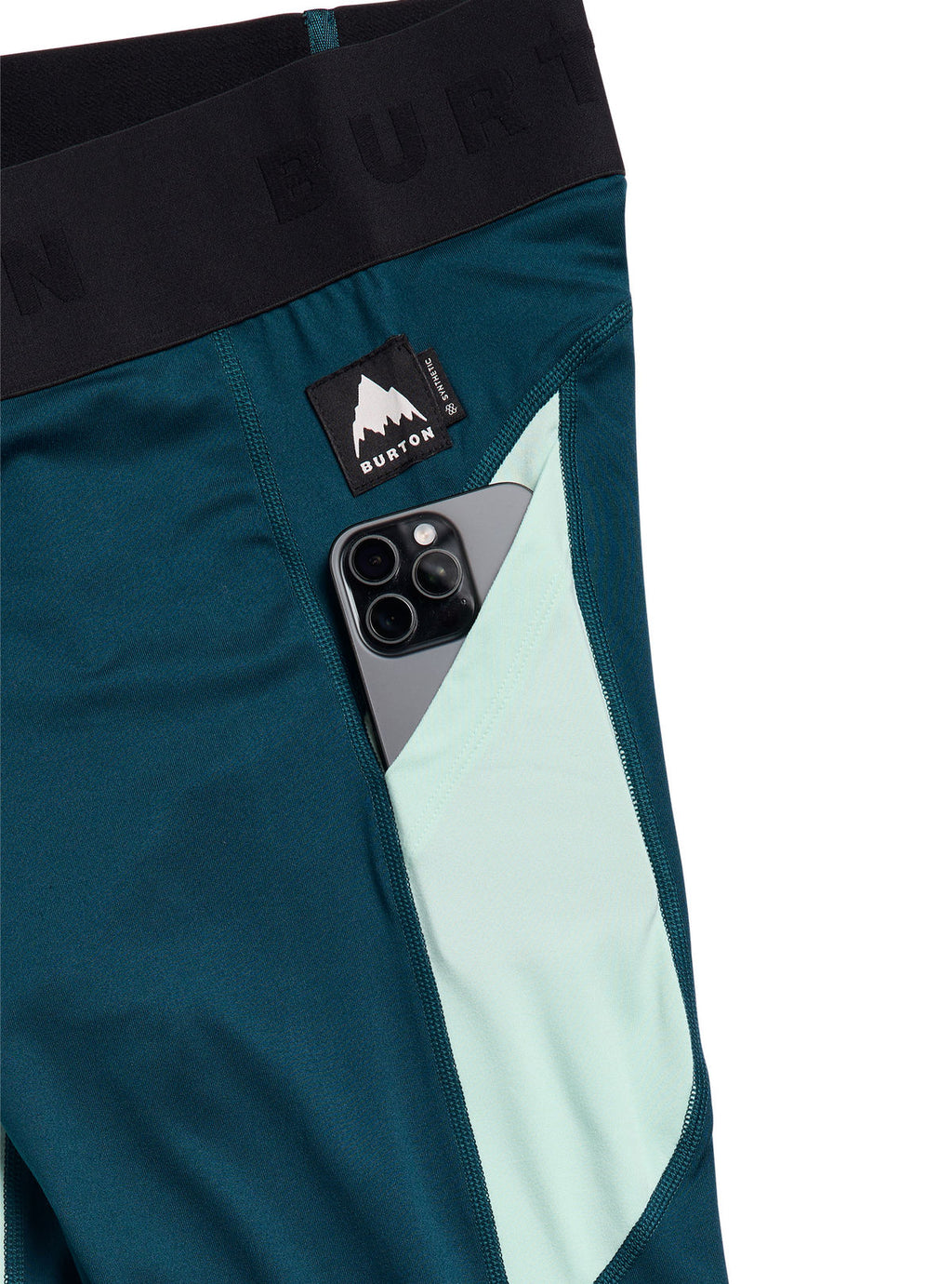 Women's Burton Synthetic Midweight Base Layer Pants - Atlantic Teal/Spring Frost - Burton Pants Base - alternate view 2