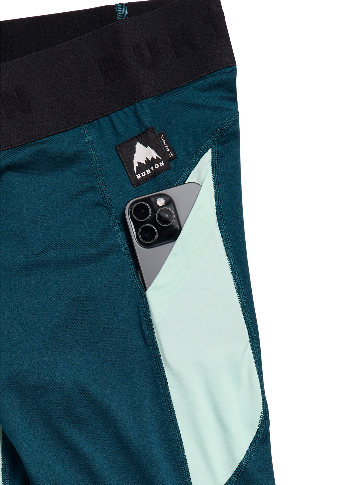 Women's Burton Synthetic Midweight Base Layer Pants - Atlantic Teal/Spring Frost - Burton Pants Base - alternate view 2