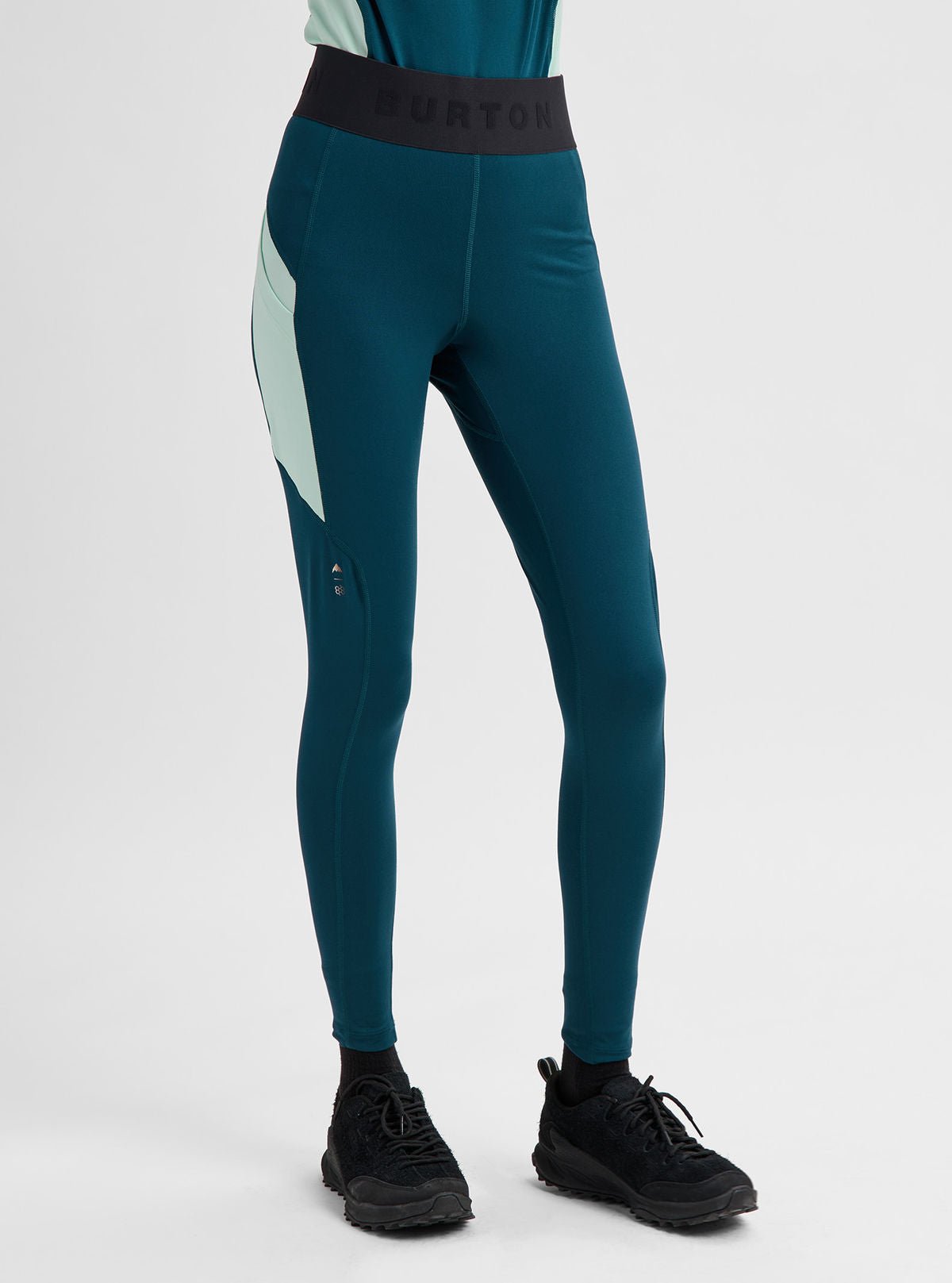 Women's Burton Synthetic Midweight Base Layer Pants - Atlantic Teal/Spring Frost - Burton Pants Base - alternate view 4