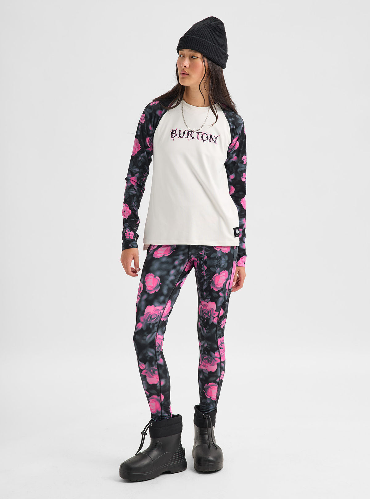 Women's Burton Synthetic Midweight Base Layer Pants - Shockwave Floral - Burton Pants Base - alternate view 3