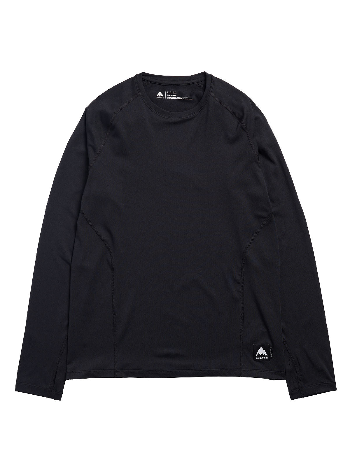 Men's Burton Synthetic Lightweight Base Layer Crewneck - True Black - Burton Crew Neck Base