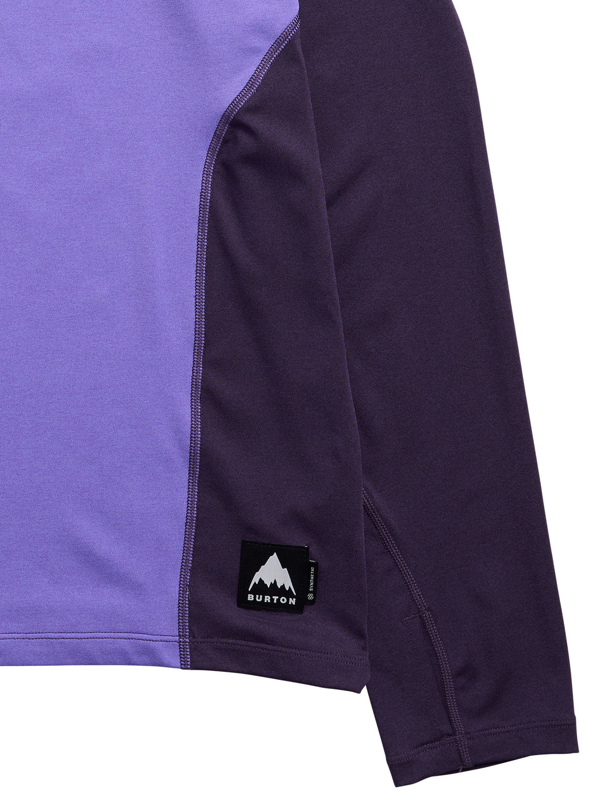 Men's Burton Synthetic Lightweight Base Layer Crewneck - Purple Voltage/Nightshade Purple - Burton Crew Neck Base - alternate view 2