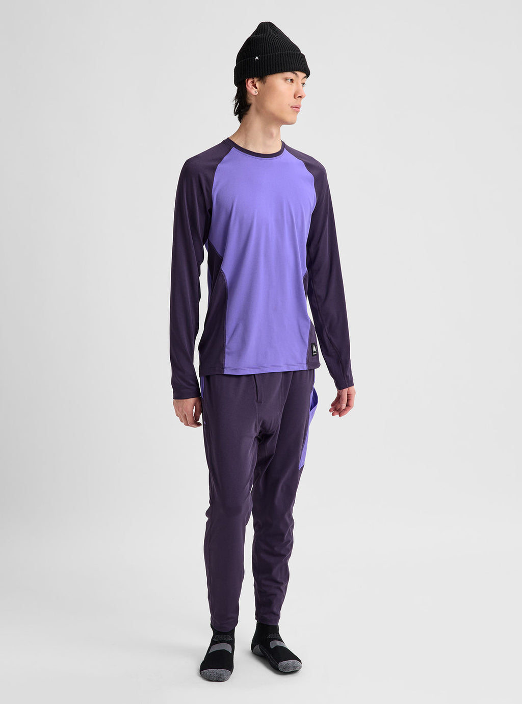 Men's Burton Synthetic Lightweight Base Layer Crewneck - Purple Voltage/Nightshade Purple - Burton Crew Neck Base - alternate view 3