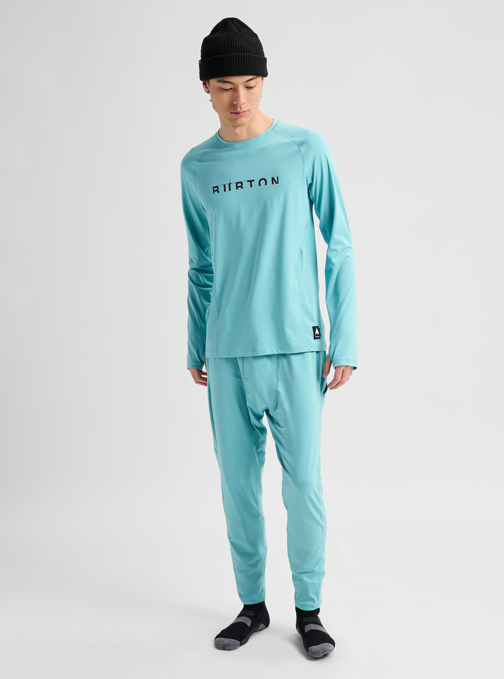 Men's Burton Synthetic Lightweight Base Layer Crewneck - Mineral Blue - Burton Crew Neck Base - alternate view 3